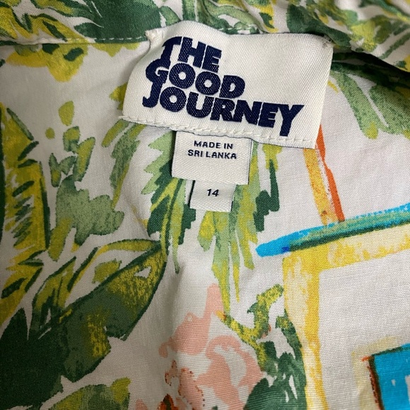 The Good Journey Tropical Print Short Sleeve Romper size 14 - Picture 5 of 8
